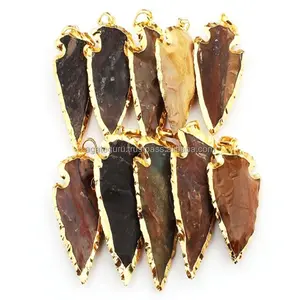 Pendentif en jaspe rouge, vente en gros, collier en jaspe fantaisie, pierre de guérison naturelle pour la méditation et l'énergie Positive, pierre précieuse - Product Image 1