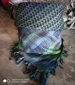 Bufandas y chales étnicos multicolores de estilo árabe de verano hechos de tela de algodón y lona - Product Image 1