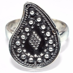 Anillo de Plata de Ley 925 con forma de hoja, joyería de piedras preciosas, trabajo fino, oxidado - Product Image 2