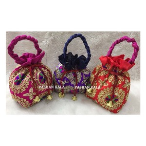 <b>Potli</b> <b>Bag</b>,High Quality Zari Embroidery <b>Potli</b> <b>Bag</b> - Product Image 1