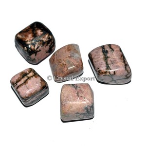 Piedras caídas rodonitas al por mayor a granel en exportación de cristal piedra semipreciosa artesanía india - Product Image 1