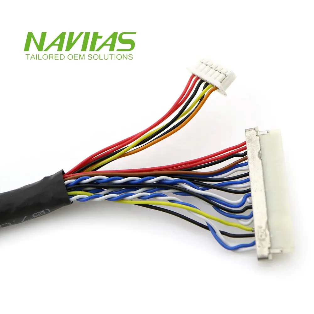 JAE 30pin Hirose DF19 20pin Molex 51021 6 pin Socket LCD LVDS Cable for LCD Display Cable Assembly