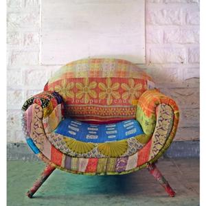 भारतीय आरामदायक Gudri एकल सीटर सोफा औद्योगिक भारतीय सोफे - Product Image 1