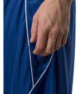 Pantalones cortos de baloncesto de poliéster 100% al por mayor para Hombre Tallas grandes secado rápido casual impermeable cordón transpirable estilo deportivo sólido - Product Image 4