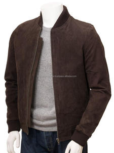 Blouson en cuir suédé pour homme, nouveau, marron, bombardier, - Product Image 3