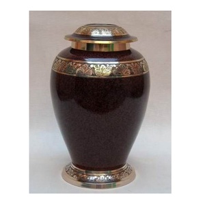 Urnas de cremación de Metal de diseñador tallado Floral, suministros funerarios, urnas de sujeción de cenizas humanas para decoración de servicio de entierro, llegada caliente - Product Image 2