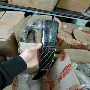 แกะสลักโบราณไวกิ้งดื่มฮอร์น - Product Image 5