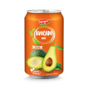 JOJONAVI Original 330ml Zumo de Aguacate Certificado Halal Puré Zumo de Fruta con Embalaje de Botella Enlatada de Azúcar - Product Image 1