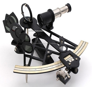 Sextant nautique en laiton 10 \ "Marine à collectionner avec finition noire à piston Sextant maritime allemand pour utilisation à bord-Fournitures marines - Product Image 1
