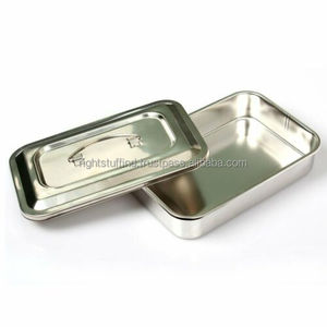 Plato Dental Bandeja quirúrgica médica de acero inoxidable Plato Dental Instrumento de laboratorio Herramienta 24cm x 16cm - Product Image 1
