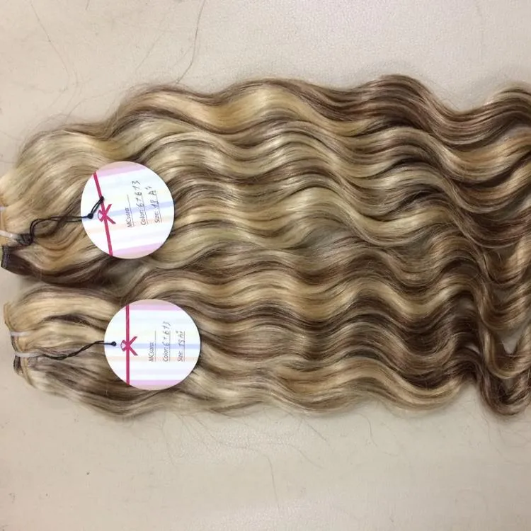 Wholesale price 100% Top quality virgin, remy Vietnamese hair Weft Body wavy, mix piano color cuticle aligned hair brazilian OEM