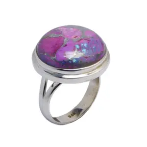紫铜绿松石戒指印度珠宝固体925纯银珠宝戒指批发商和供应商