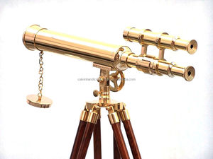 Télescope en laiton avec trépied HARBOR MASTER SCOPE Télescope 18 "avec support de trépied en bois Télescope - Product Image 4
