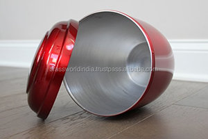 Suministros funerarios estilo americano de urna de hierro rojo plateado de Brassworld India - Product Image 3