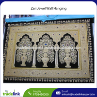 Tapiz de Pared con Bordado Zari, Ecológico, Duradero, de Resina y Tela, Moderno, Impermeable, Autoadhesivo, Personalizable