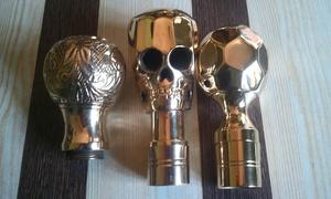 Nueva figura de manijas de latón con forma de calavera y diamante de Metal fundido para decoración del hogar para bastones y paraguas - Product Image 5