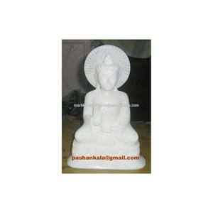 Alabaster Marble Buddha Statues - Product Image 1