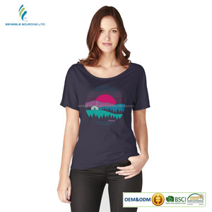 Camiseta de diseño personalizado para chicas, camiseta de manga corta con estampado personalizado de fabricante de Bangladesh - Product Image 4