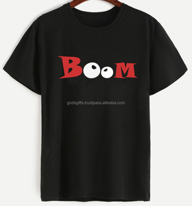 T-shirt unisexe tendance 2019, impression sérigraphique OEM, vente directe en gros, 100% coton tricoté, respirant, anti-boulochage - Product Image 2