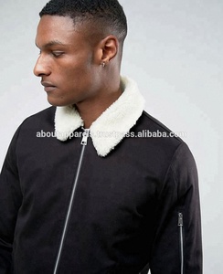 Chaqueta bomber personalizada para hombre, chaqueta lisa de béisbol a granel, sarga de algodón - Product Image 3