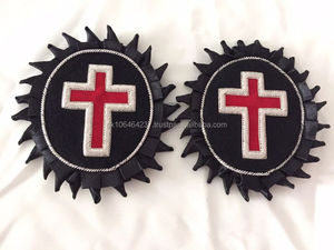 Vente en gros d'usine, logo personnalisé de haute qualité pour accessoires vestimentaires, badges rosettes des Templiers - Product Image 6