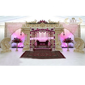 Mandap de mariage de style temple sri-lankais, luxueux, blanc, pour scène de mariage, le meilleur Mandap d'Australie - Product Image 1