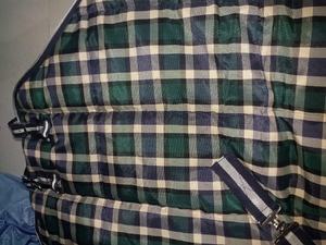 Chất Lượng Cao 250 GSM Ngựa Ổn Định Thảm Kẻ Sọc Kiểm Tra Thiết Kế Với Mùa Đông Lông Cừu Bông Điền Vào Vỏ Breyer Ổn Định Cho Ngựa - Product Image 3