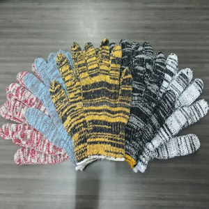 Guantes de mano XL de punto de algodón rayado de calibre 7 baratos LOREK guantes de seguridad desechables anticorte de uso General - Product Image 5