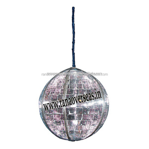 Boule en verre suspendue avec mosaïque noire pour le bureau d'hôtel de salon et la décoration de Noël - Product Image 3