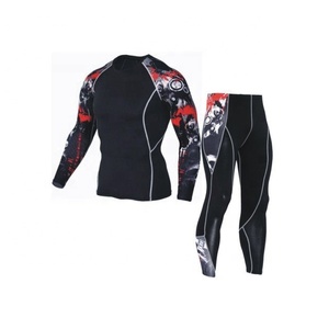 ออกแบบใหม่คุณภาพสูงการบีบอัด Custom เสื้อแขนยาว Sublimated พิมพ์ Rash Guard Mens - Product Image 1