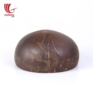 Bát dừa tự nhiên chạm khắc bán buôn/Bát dừa thủ công bán buôn giá tốt nhất từ Việt Nam - Product Image 4