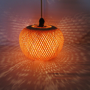 โคมไฟระย้าไม้ไผ่แบบเวียดนามและไฟระย้าไฟตกแต่งให้แสงสว่าง - Product Image 5