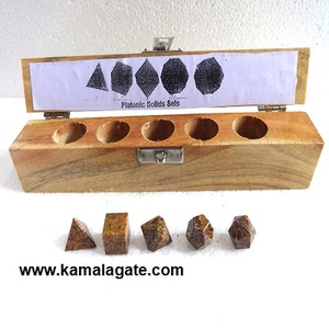 Juego de cristal de caligrafía de ágata Natural, Geometría Sagrada tallada para curación y regalo de Reiki espiritual, caja de madera, regalo espiritual - Product Image 1