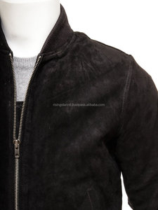 เสื้อแจ็คเก็ตบอมเบอร์หนังกลับเจาะรูแบบกำหนดเอง - Product Image 3