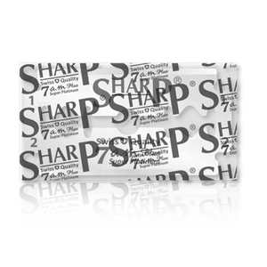 Lames de rasoir jetables à double tranchant SHARP 7AM Super Platinum, qualité suisse, acier inoxydable, pour usage professionnel masculin - Product Image 3