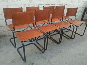 Industrial Silla de comedor de cuero Silla de comedor Industrial, muebles - Product Image 4