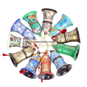 Decoraciones navideñas para exteriores, Campana decorativa colorida de árbol de madera, novedad - Product Image 6