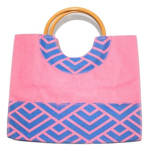 Bolsa de transporte de yute ecológica con asa de bastón, bolsa reutilizable impresa personalizada para embalaje de regalo, supermercado y uso de Promoción Comercial - Product Image 4