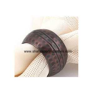 Antique <b>Copper</b> Metal Napkin Rings Round Napkin Holders for Wedding Dinner Parties Tabletop <b>Table</b> Decoration - Product Image 2