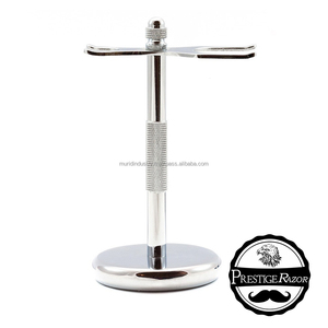 Support de rasoir de sécurité chromé avec brosse Produit de qualité supérieure - Product Image 4