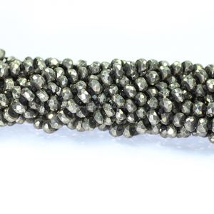 Perles rondes en pierre de pyrite en cristal à facettes en gros pierres de guérison en vrac cristaux naturels à facettes - Product Image 2