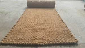 Tapis en fibre de coco tissé mécaniquement, écologique, durable, motif brut pour outils de jardin - Product Image 2