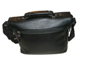 PU Leather <b>Laptop</b> <b>Bag</b> in Black Color Large Capacity Business <b>Briefcase</b> Style Crossbody or Handbag Options for Men and Women - Product Image 2