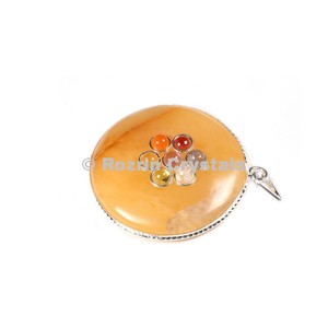 Proveedor de Colgantes de Chakra de Pirita, Joyería de Piedras Preciosas de Cristal Natural para Sanación Reiki, Colgantes al por Mayor para Mujeres y Hombres - Product Image 1
