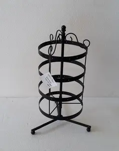Metal Black Powder Coated Jewelry Stand Metal Jewelry Display stand Round shape Jewelry Display Stand