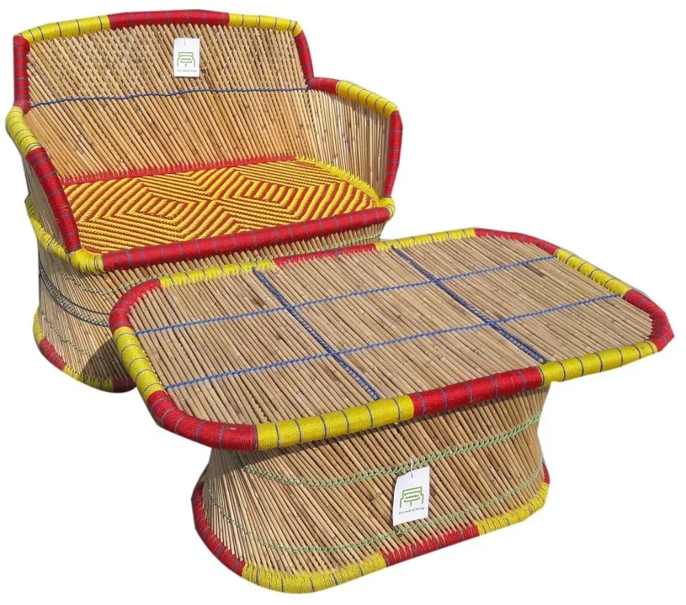 Venda superior da fábrica rattan jardim 2 lugares sofás com mesa restaurante sala sala de jantar cadeiras de mesa