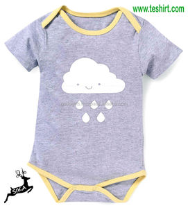 Mameluco de bebé de tela de punto personalizado unisex ropa para recién nacidos y niños pequeños con cierre de botón a presión en línea al por mayor de Tirupur - Product Image 1