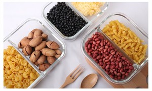 Juego de 8 Recipientes de Vidrio con 2 Compartimentos, Lonchera de Vidrio para Almacenamiento de Alimentos con Tapa de Cierre a Presión - Product Image 3