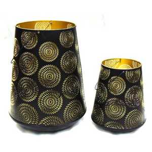 Antique Decor New Design Round Gold Filigree <b>Lantern</b> Votive - Product Image 3