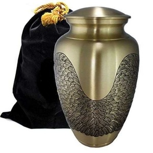 Platinum White Enamel Metal Brass/Aluminum Adults Human Funeral <b>Ashes</b> Cremation <b>Urns</b> American/European Style - Product Image 4